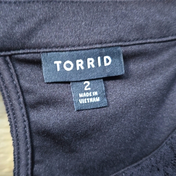 Torrid Black Lace High Neck Goddess Tank 2x - Picture 6 of 10